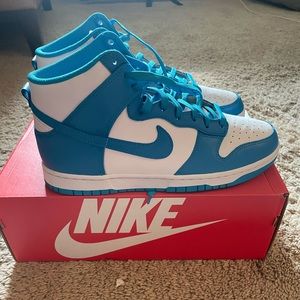 Size 10.5 Nike Dunk High Laser Blue